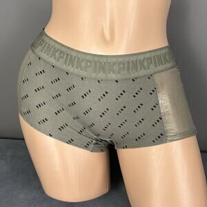 Pink Victoria's Secret Boyshort Boxer 2018 Medium Olive Green Panties Panty New